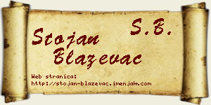 Stojan Blaževac vizit kartica